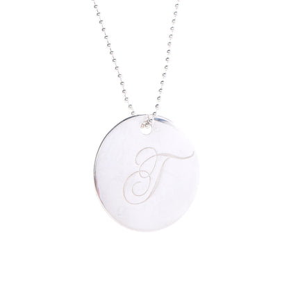 Tiffany Sterling Silver Notes Alphabet T Charm Necklace 4 of 7