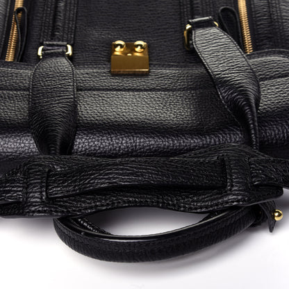 3.1 Phillip Lim Textured Calfskin Medium Pashli Satchel Black 11 of 13
