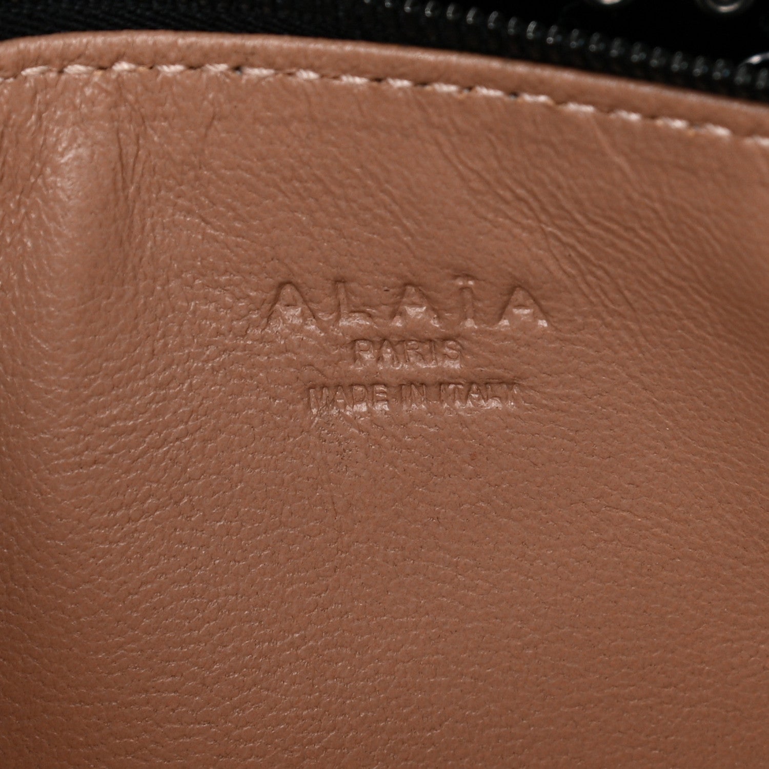 Alaia Calfskin Grommet Studded Large Mina Tote Black 7 of 10