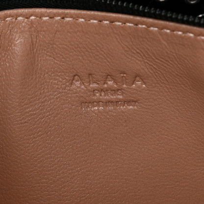 Alaia Calfskin Grommet Studded Large Mina Tote Black 7 of 10