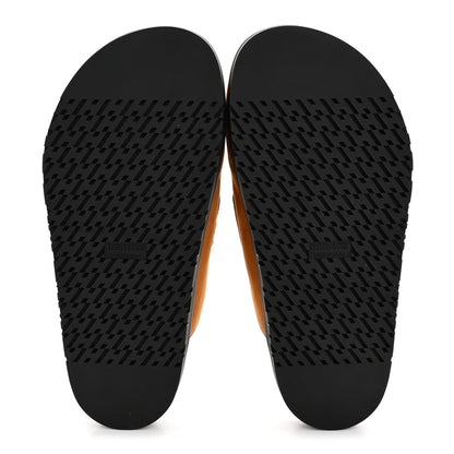 Hermes Suede Goatskin Shearling Go Mules 38 Beige Kraft Ecru 6 of 10