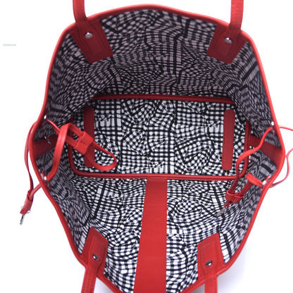 MCM Visetos Medium Liz Reversible Shopper Tote Black Red 8 of 14