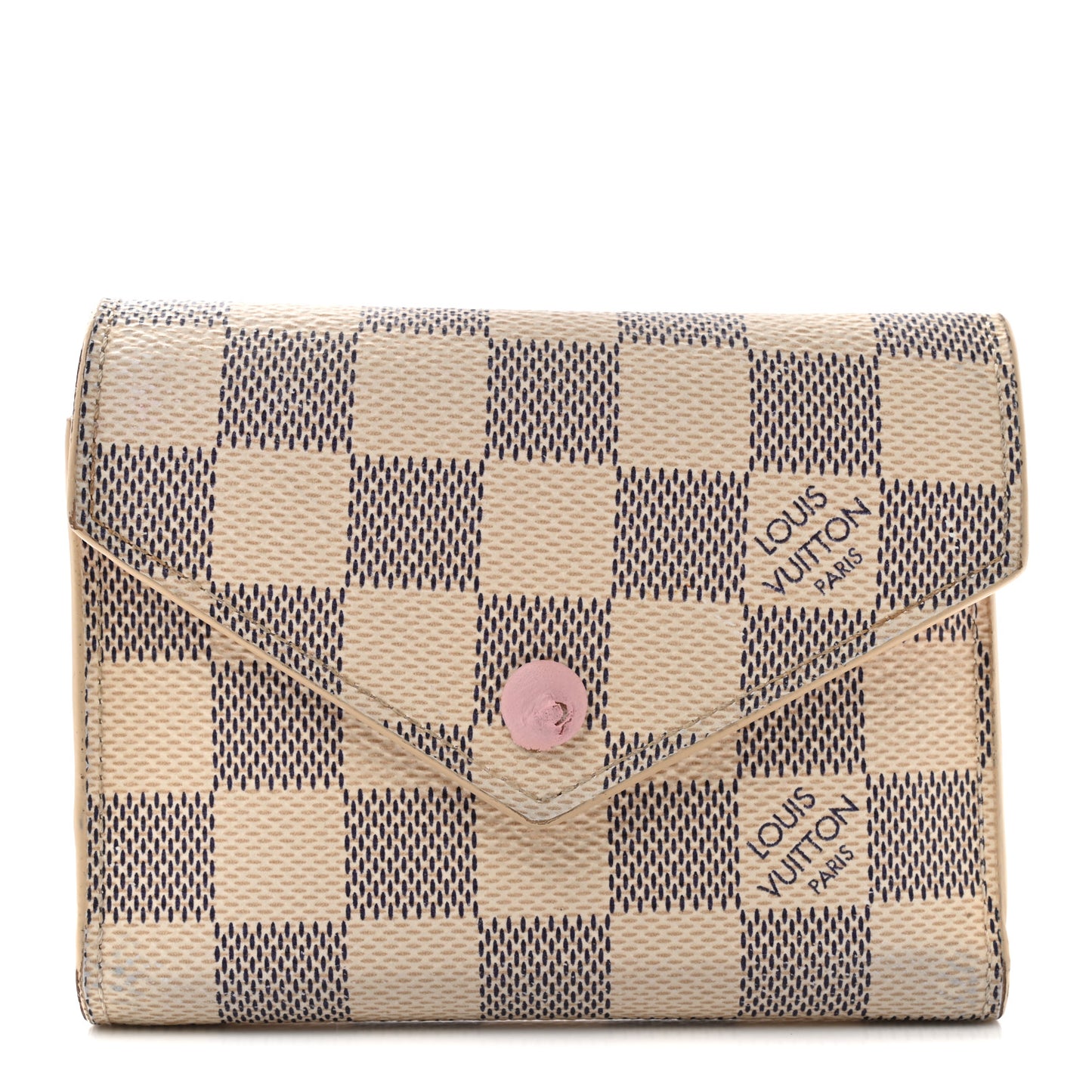 Damier Azur Victorine Wallet Rose Ballerine