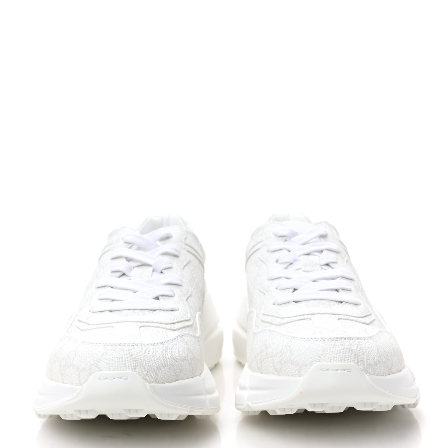 GG Supreme Monogram Womens Rhyton Sneakers 37 White