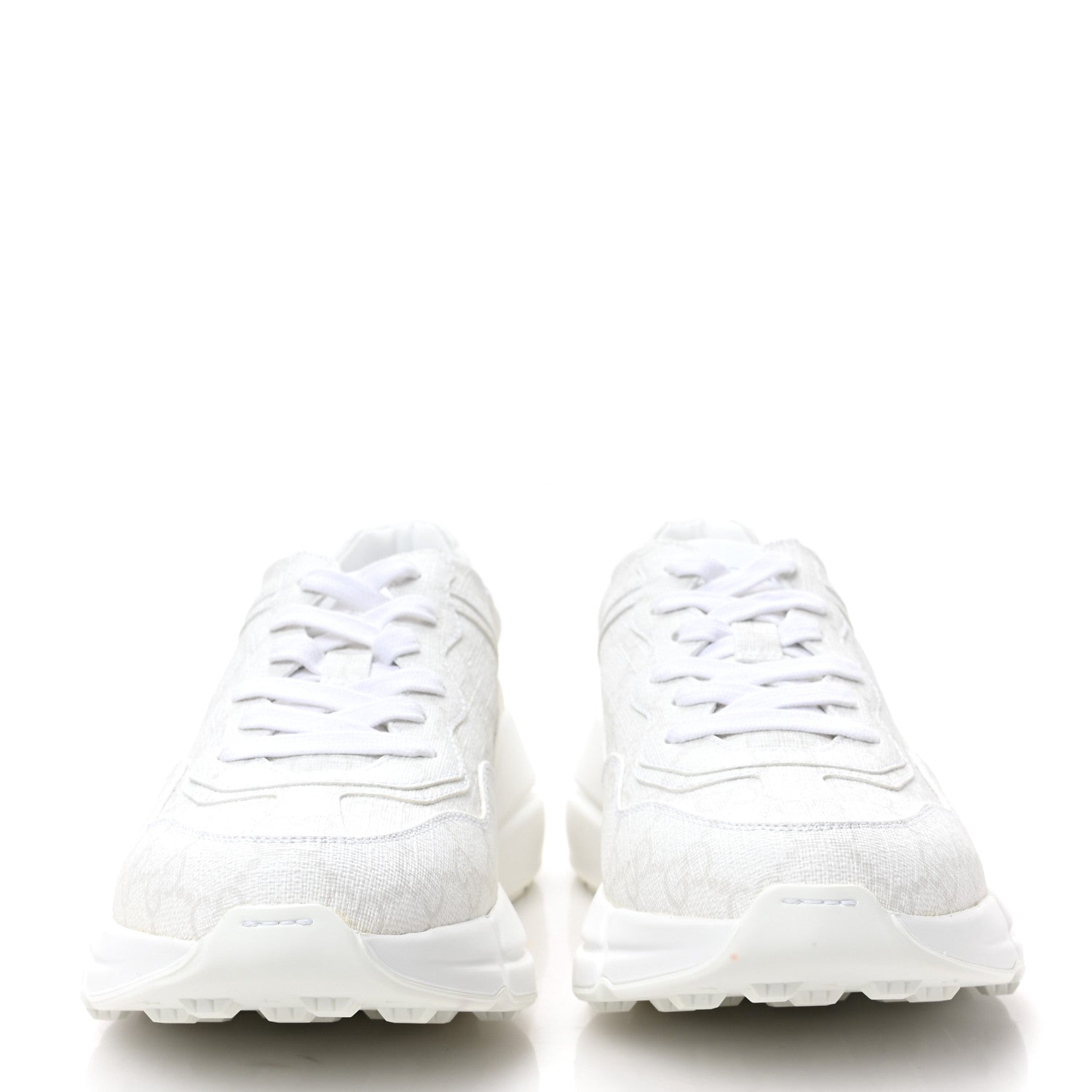 Gucci GG Supreme Monogram Womens Rhyton Sneakers 37 White 2 of 8