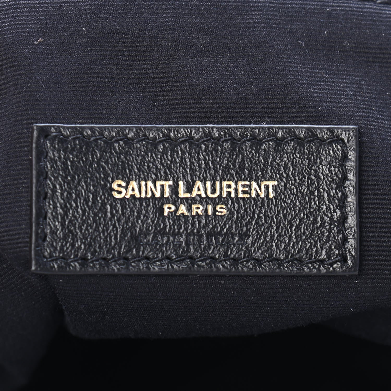 Saint Laurent Folk Raffia Calfskin Teddy Drawstring Bag Natural Black 6 of 9