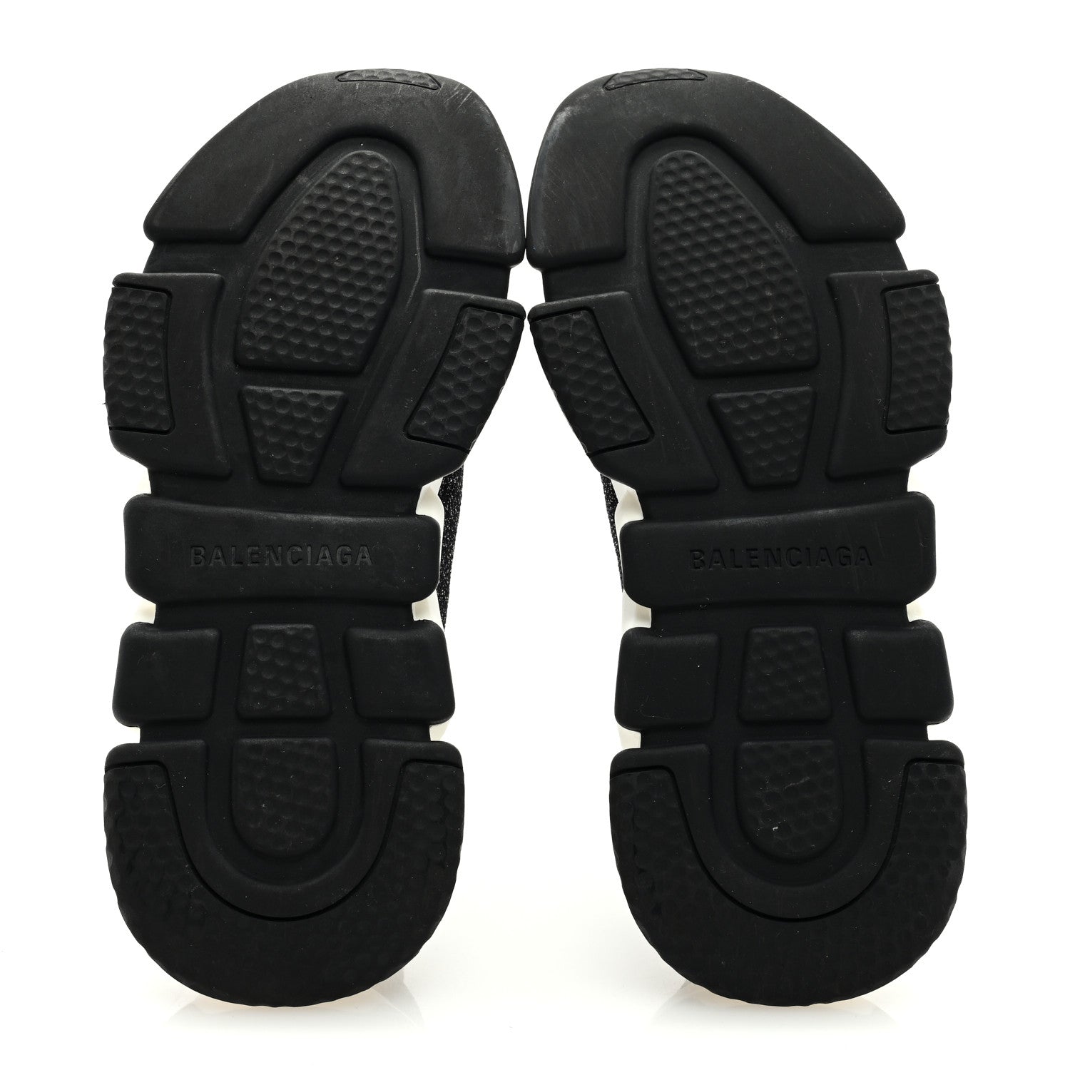 Balenciaga Laminated Knit Bi-Color Sole Womens Speed Sneakers 35 Black White 4 of 5