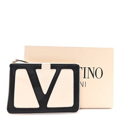 Valentino Garavani Nappa Vlogo Zip Pouch Butter Black 7 of 7