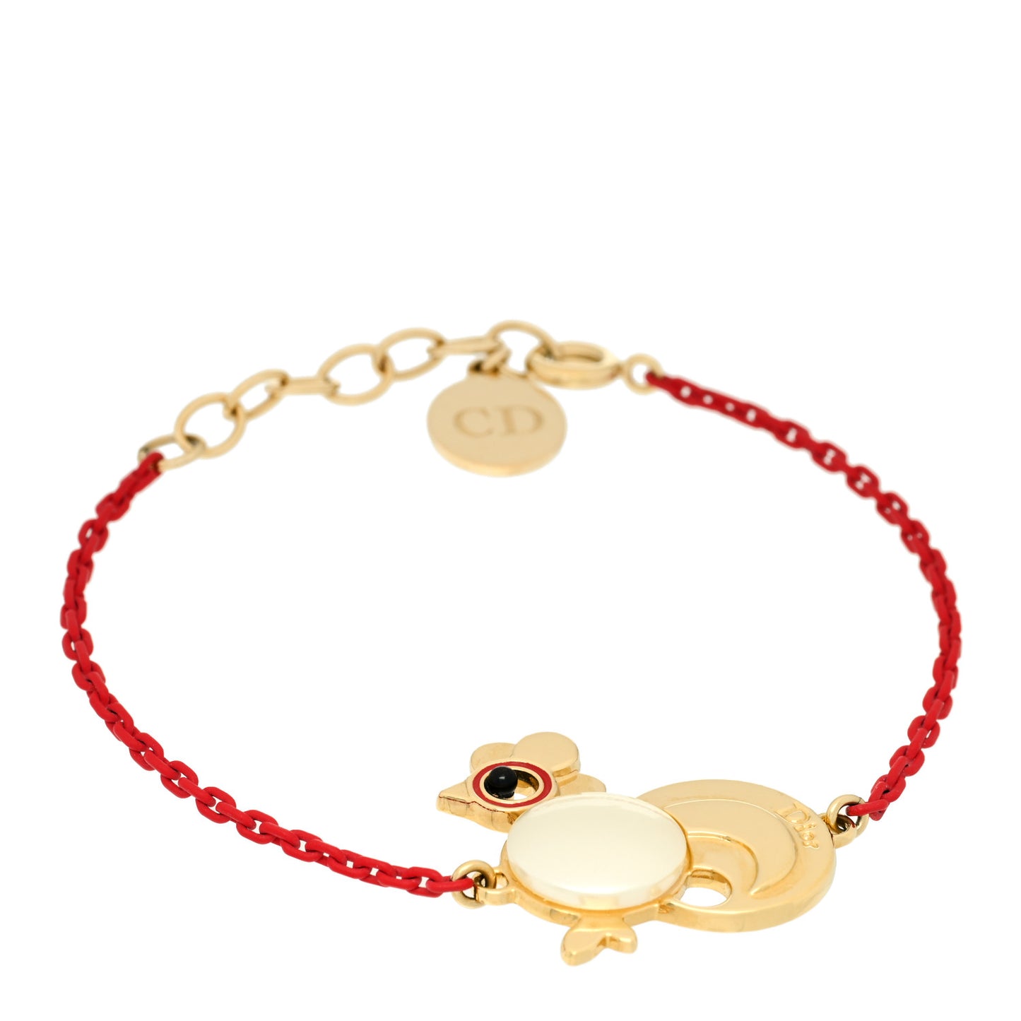 Pearl Diorelita Chinese New Year Rooster Bracelet Red
