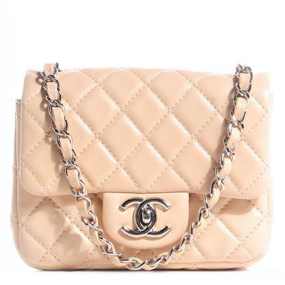 Chanel Lambskin Quilted Mini Square Flap Beige 1 of 6