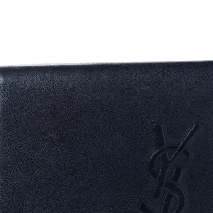 Saint Laurent Calfskin Monogram Large Belle De Jour Clutch Navy 9 of 11