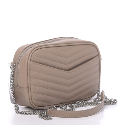 Saint Laurent Grain De Poudre Matelasse Monogram Mini Lou Camera Bag Gold Sand 3 of 10