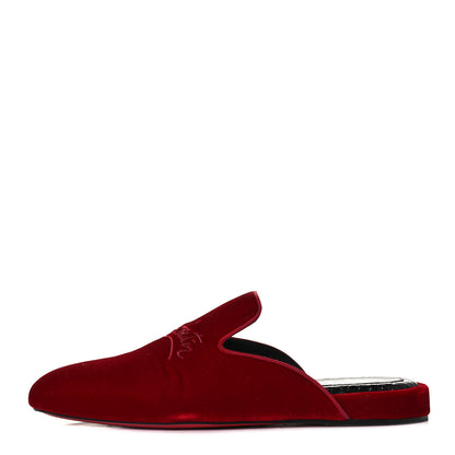 Christian Louboutin Velvet Mens Coolito Loafer Mules 41.5 Red 1 of 7