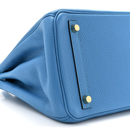 Hermes Taurillon Clemence Birkin 30 Bleu Zanzibar 9 of 12