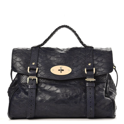 Mulberry Silky Snake Print Oversized Alexa Nightshade Blue 1 of 14
