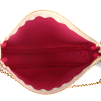 Louis Vuitton Damier Azur 2021 Christmas Animation Hollywood Mini Pochette Accessories Fuchsia 5 of 7