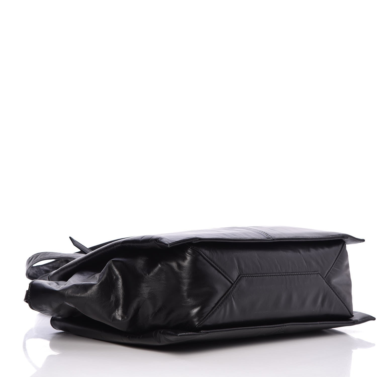 Celine Paperweight Calfskin Medium Tri-Fold Bag Black 4 of 8