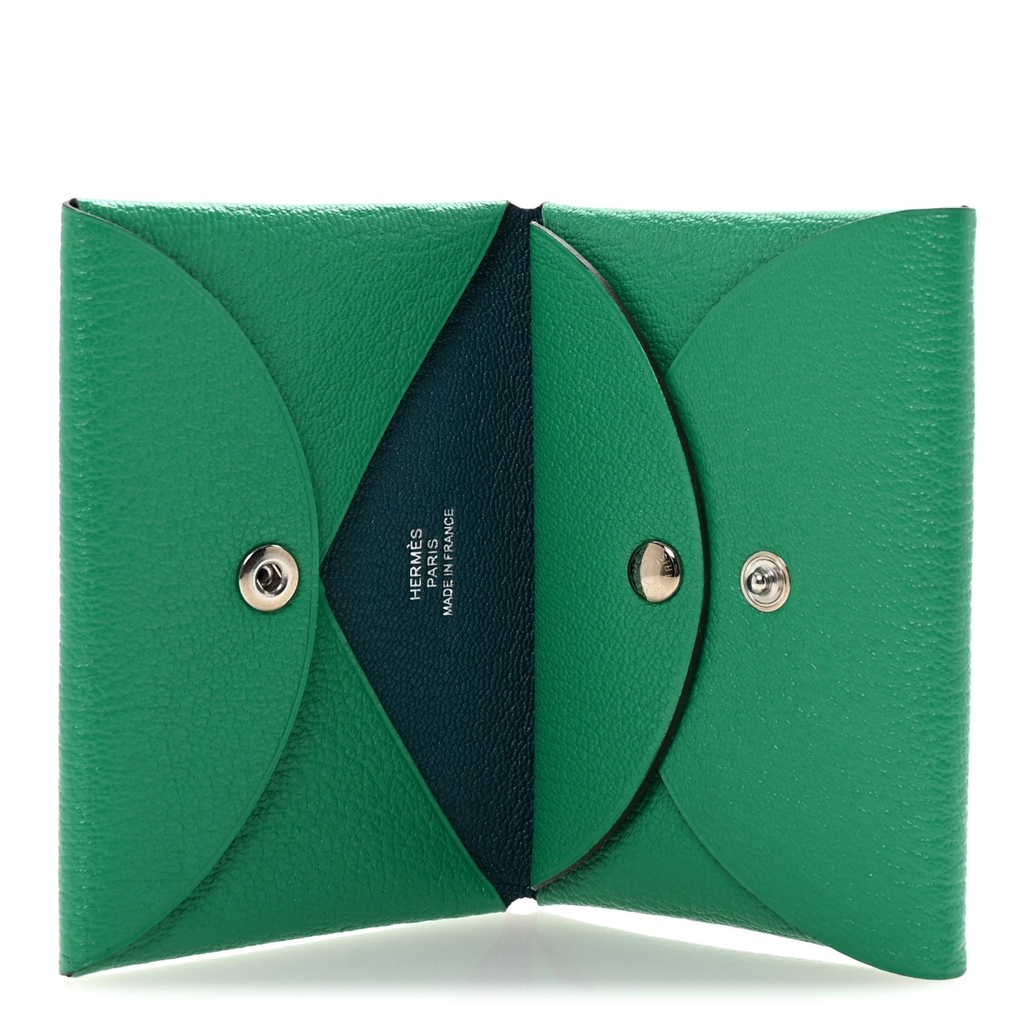 Chevre Mysore Verso Calvi Duo Card Case Menthe Vert Bosphore