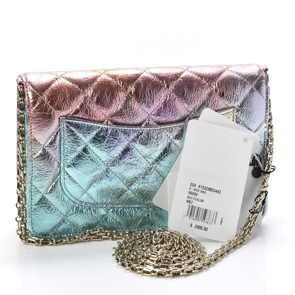 Chanel Metallic Goatskin Quilted 2.55 Reissue Wallet on Chain WOC Multicolor 2 of 11