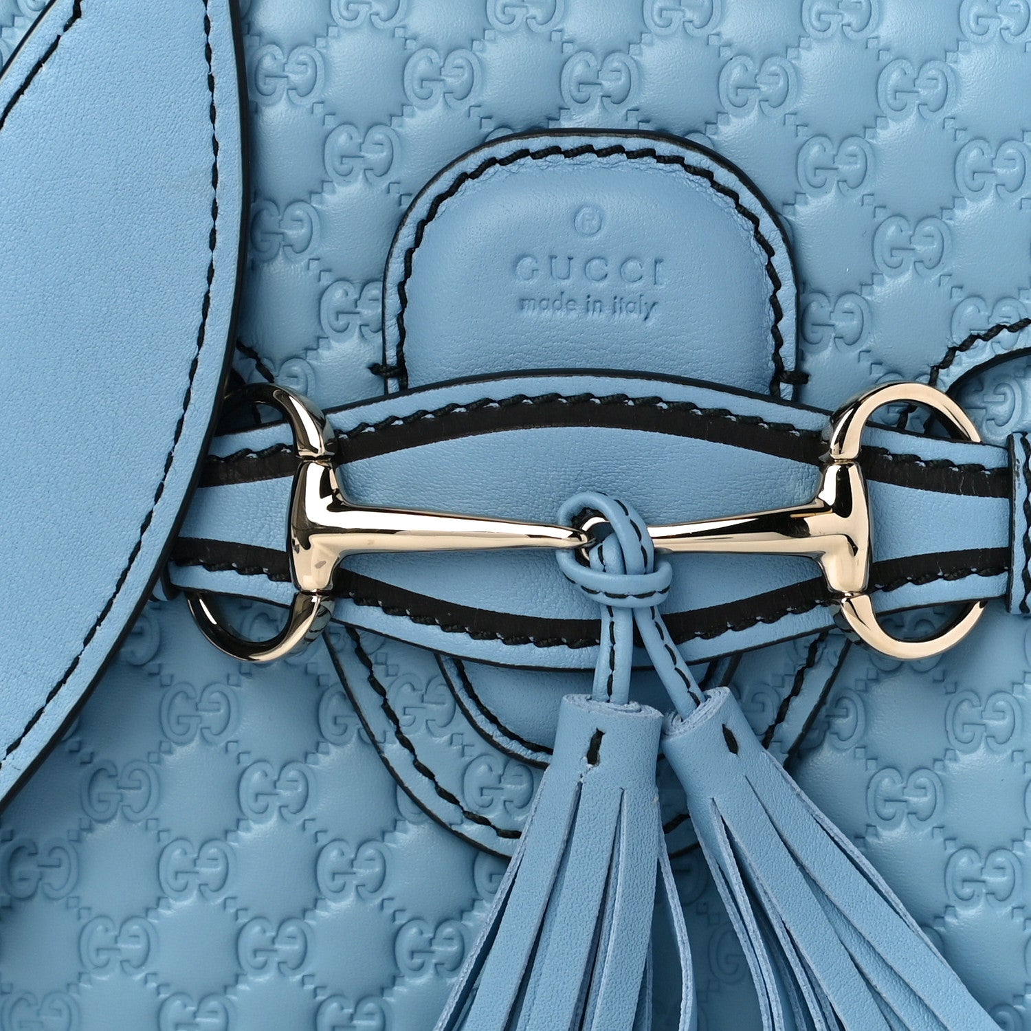 Gucci Soft Microguccissima Mini Emily Chain Shoulder Bag Mineral Blue 9 of 11