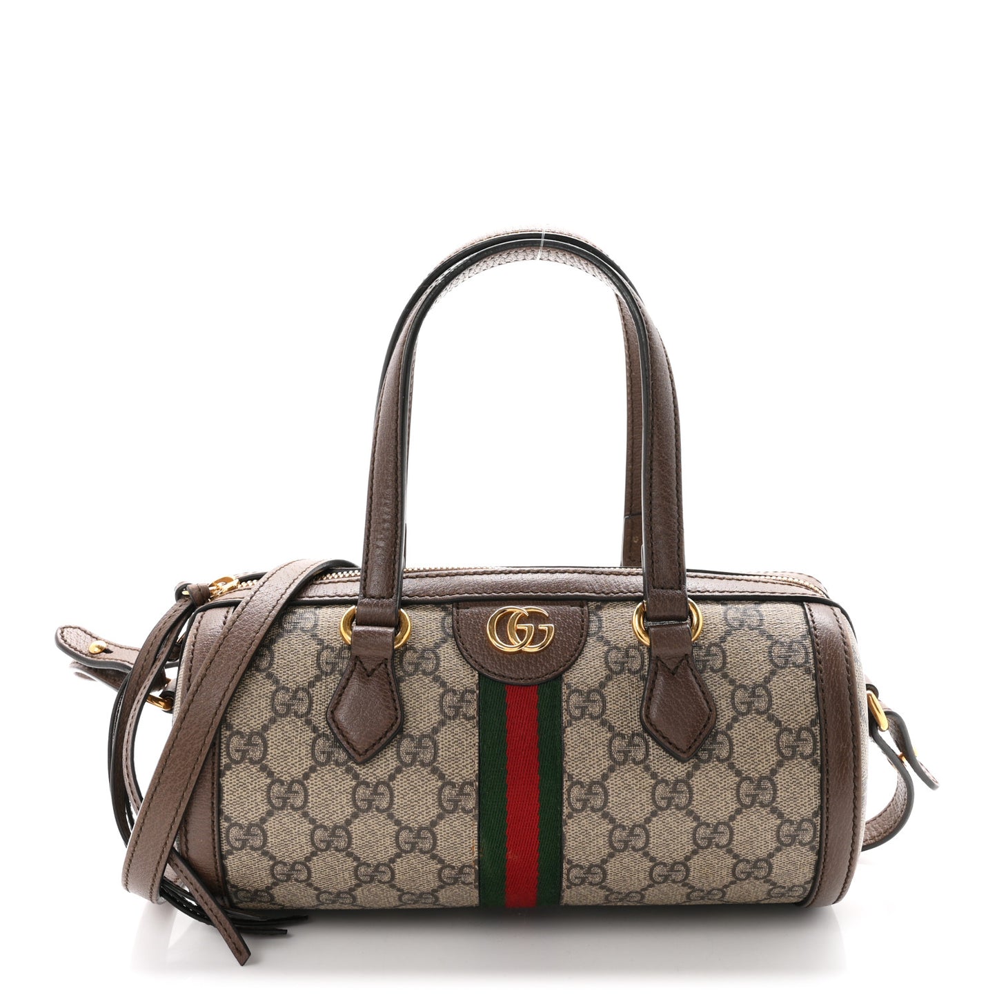 GG Supreme Monogram Web Small Ophidia Boston Bag Beige New Acero