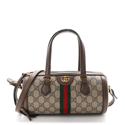 Gucci GG Supreme Monogram Web Small Ophidia Boston Bag Beige New Acero 1 of 10