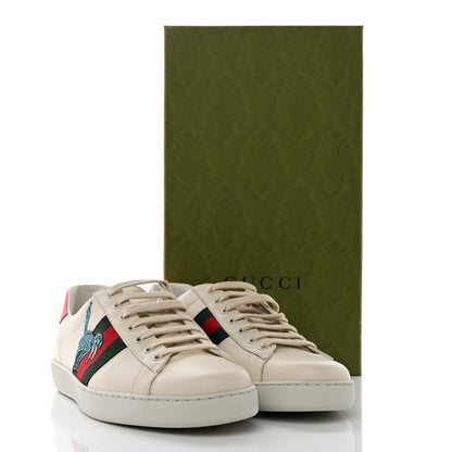 Gucci X FREYA HARTAS Calfskin Miro Soft Web Mythical Creature Embroidered Mens Ace Sneakers 11 New Mystic White 14 of 14