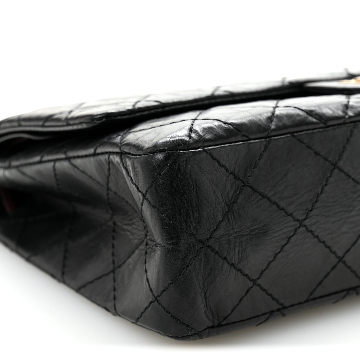 Aged Calfskin Quilted 50th Anniversary 2.55 Reissue 226 Flap Black