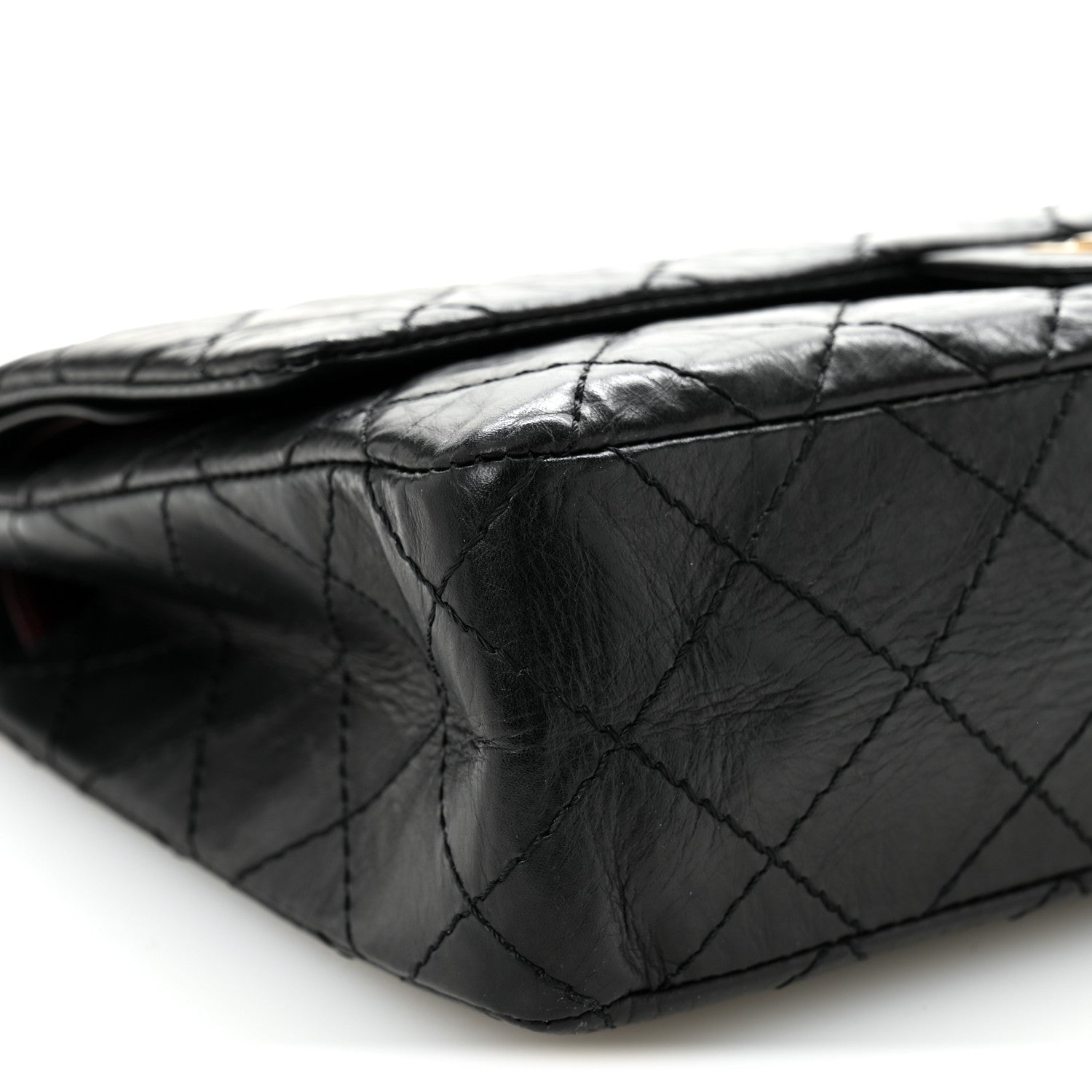 Chanel Aged Calfskin Quilted 50th Anniversary 2.55 Reissue 226 Flap Black 9 of 12
