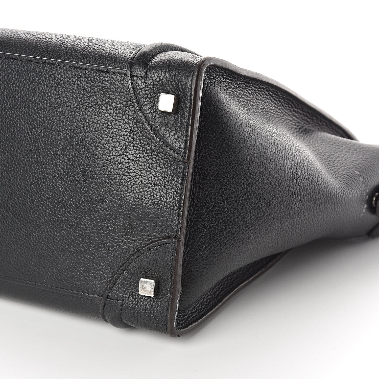 Celine Drummed Calfskin Mini Luggage Black 8 of 9