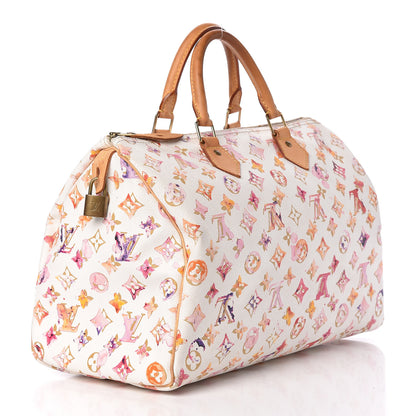 Louis Vuitton Watercolor Aquarelle Speedy 35 White 3 of 25