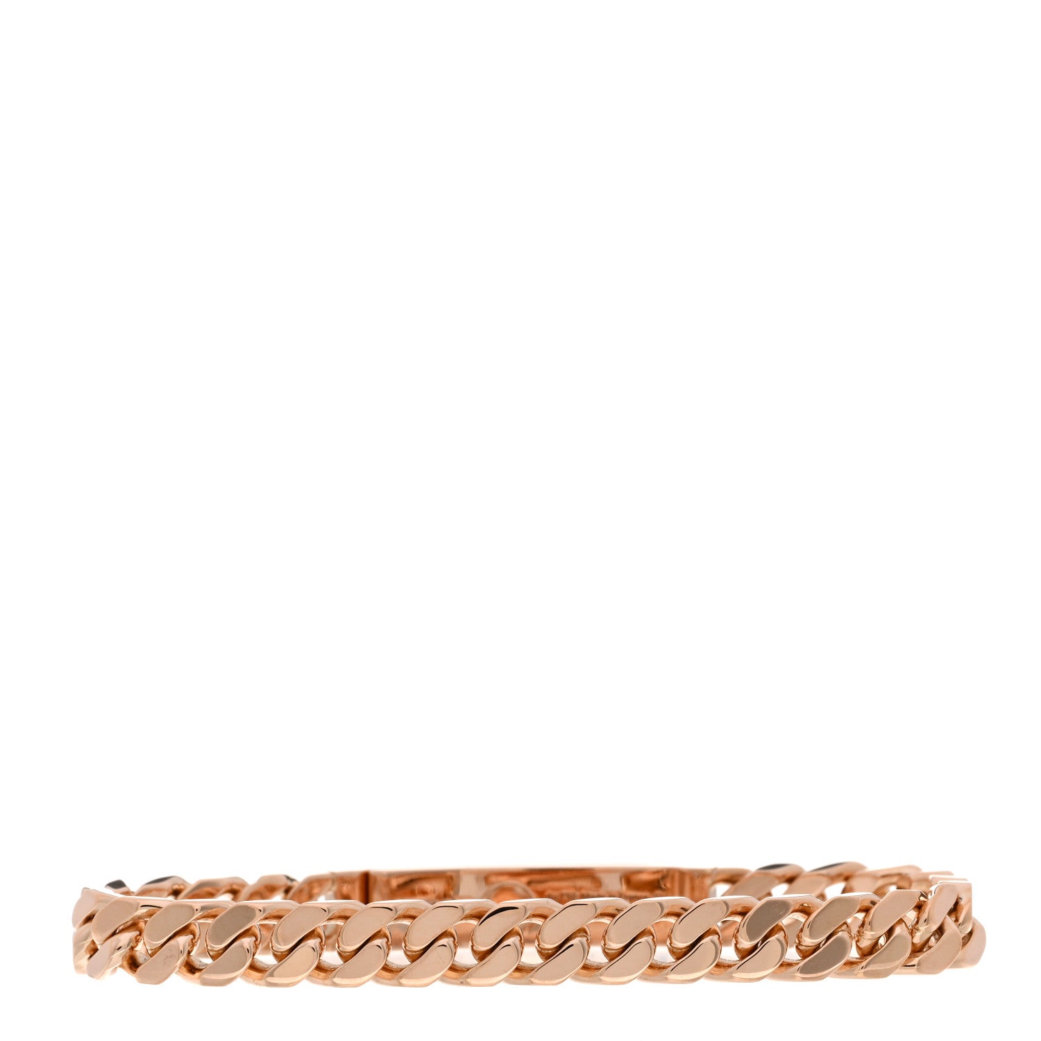Hermes 18K Rose Gold Diamond PM Kelly Gourmette Bracelet SH 2 of 4