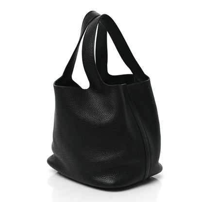 Hermes Taurillon Clemence Picotin Lock 22 MM Black 3 of 10