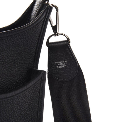 Hermes Taurillon Clemence Evelyne III PM Black 8 of 8