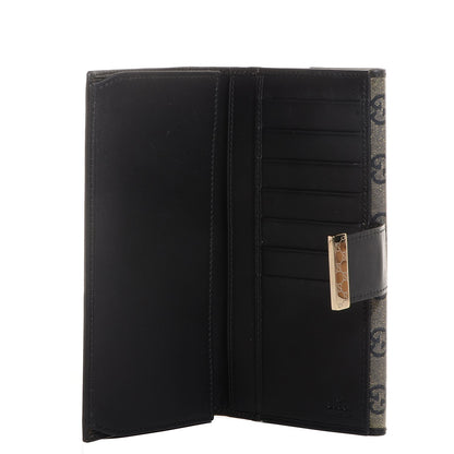 Gucci Crystal Monogram Icon Bar Continental Flap Wallet Dark Blue 5 of 8