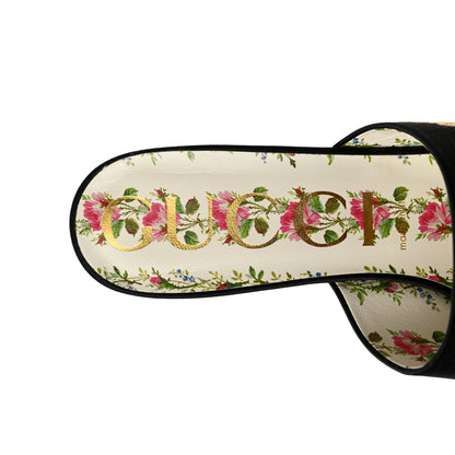 Gucci Satin Dragon Embroidered Candy Mules 41 Black 6 of 8