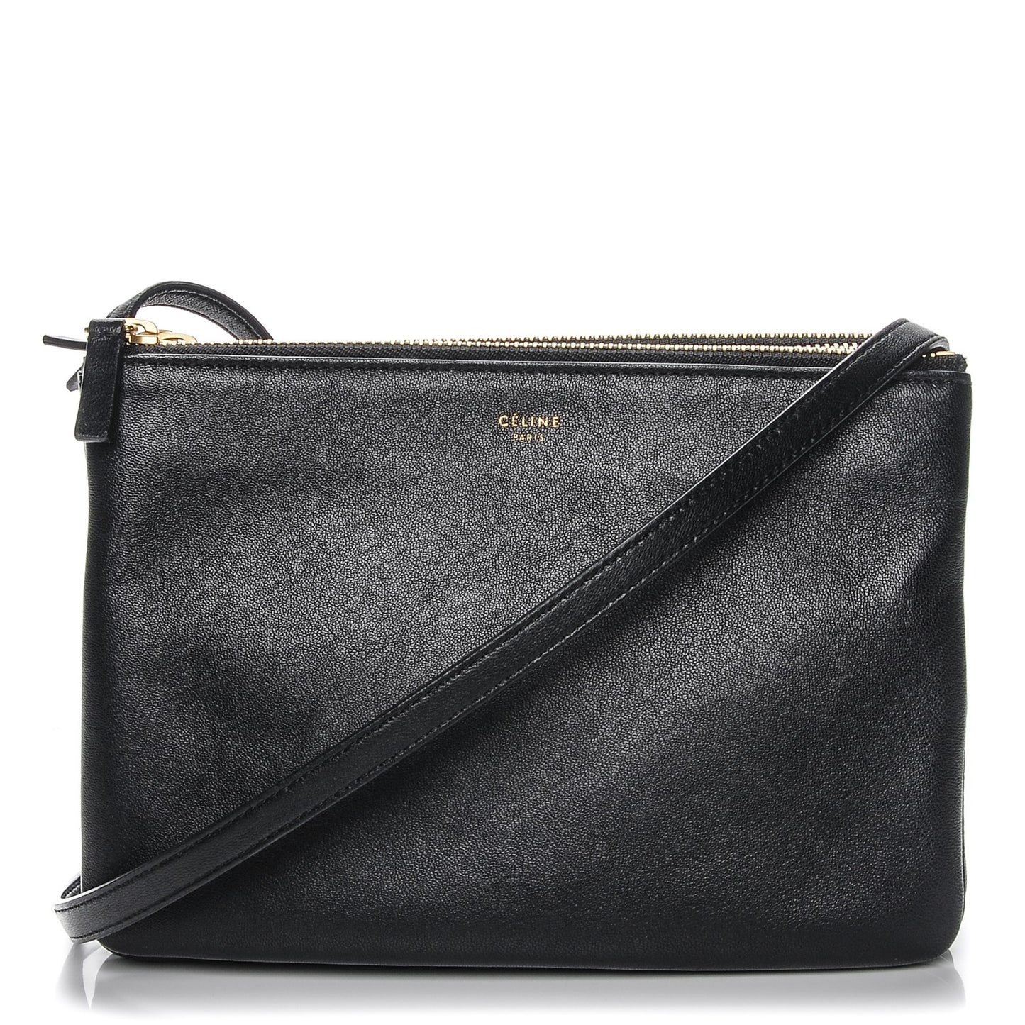 Lambskin Small Trio Crossbody Bag Black