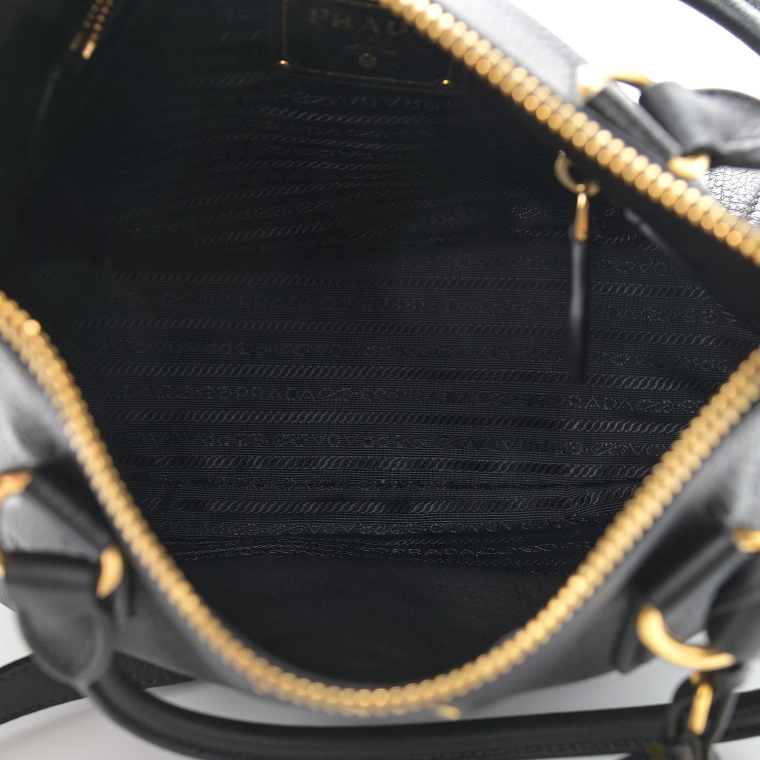 Prada Vitello Phenix Shoulder Bag Black 4 of 9
