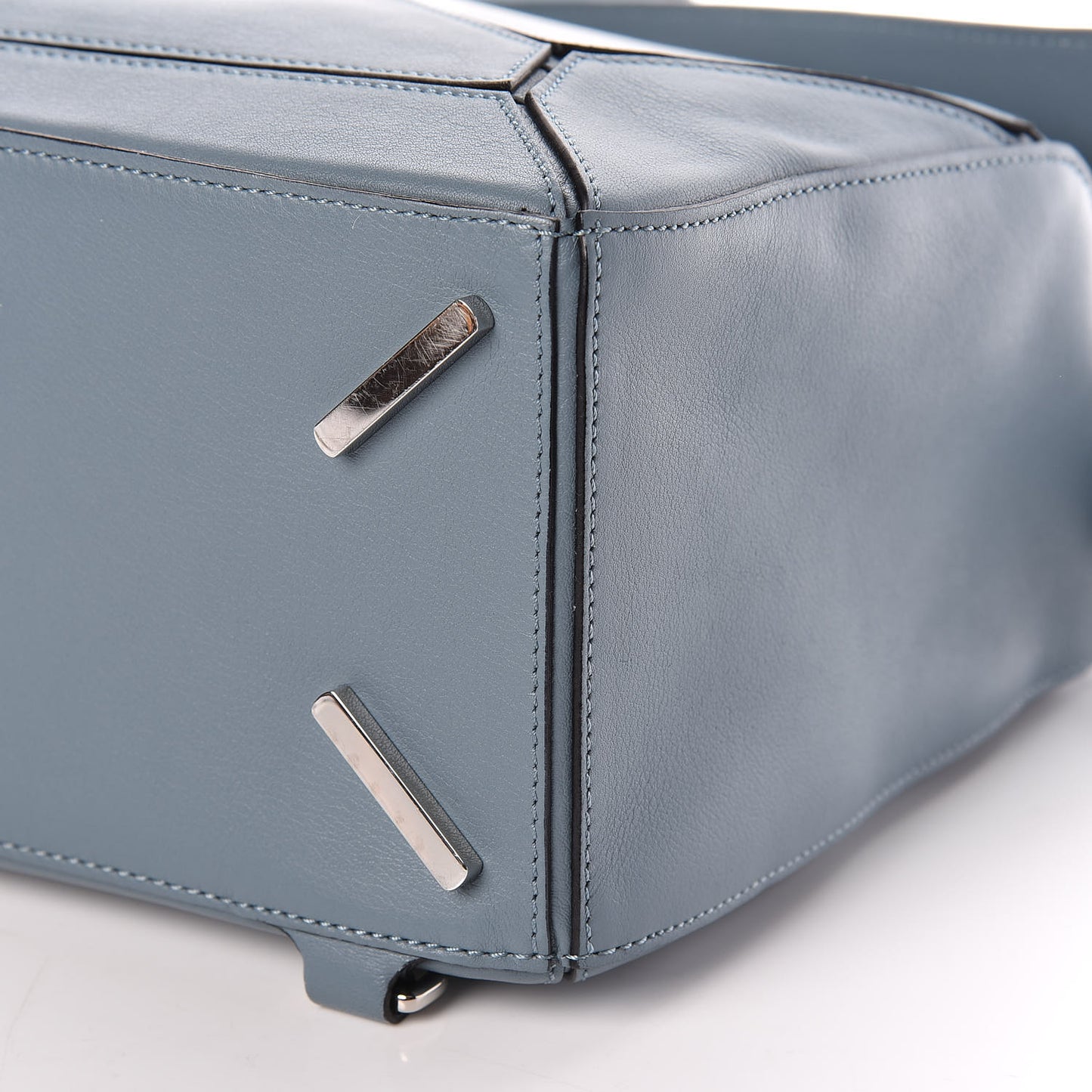 Calfskin Puzzle Bag Stone Blue