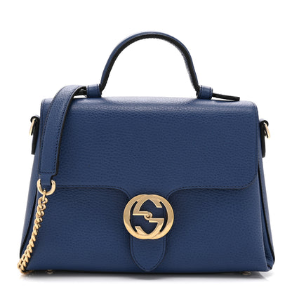 Gucci Dollar Calfskin Interlocking G Top Handle Shoulder Bag Caspian 1 of 11