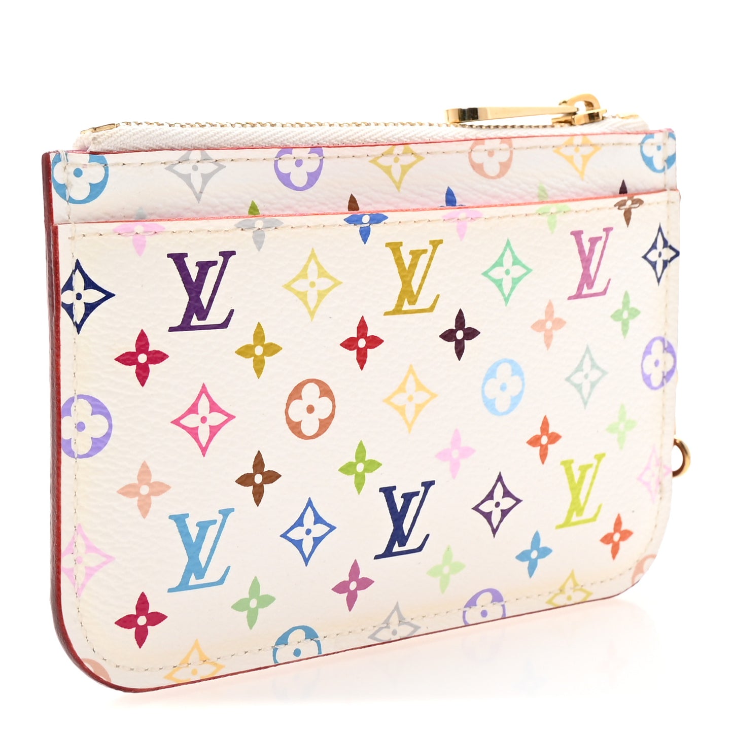 Monogram Multicolor Key Pouch White Litchi