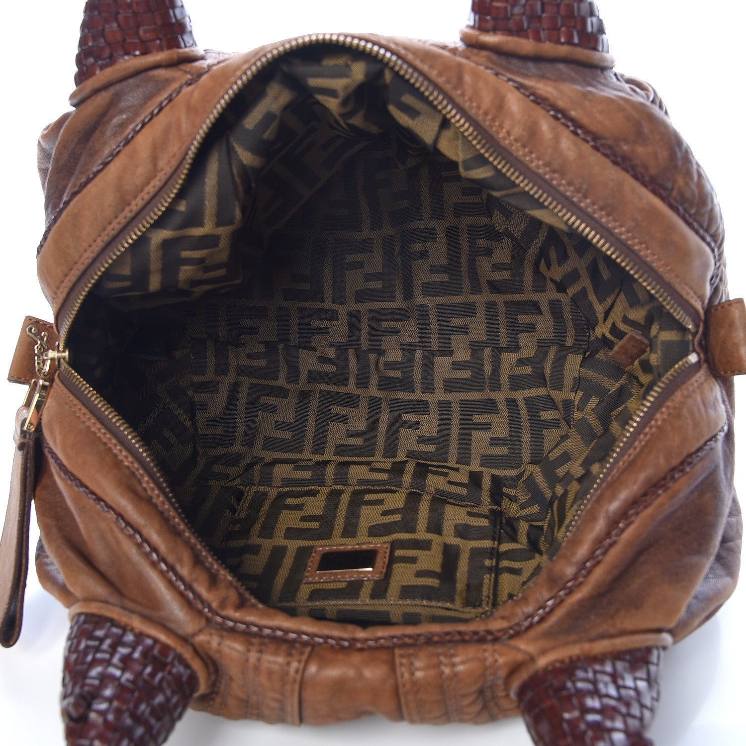 Fendi Nappa Nuvolata Spy Bowler Cognac 5 of 11