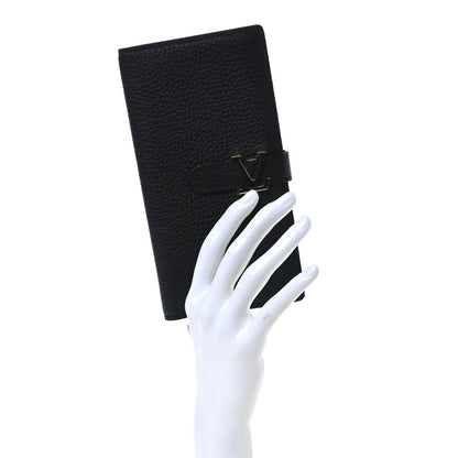 Louis Vuitton Taurillon LV Vertical Capucines Wallet Black Arizona 2 of 9