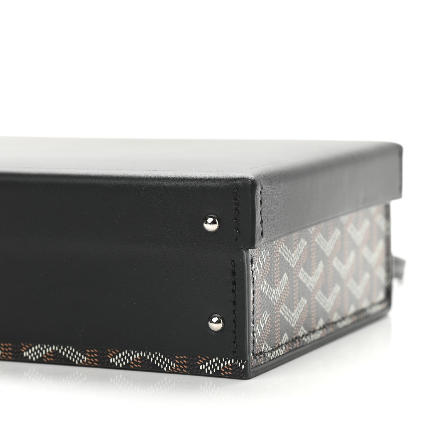 Goyard Goyardine Regina Trunk Black Gold 11 of 11