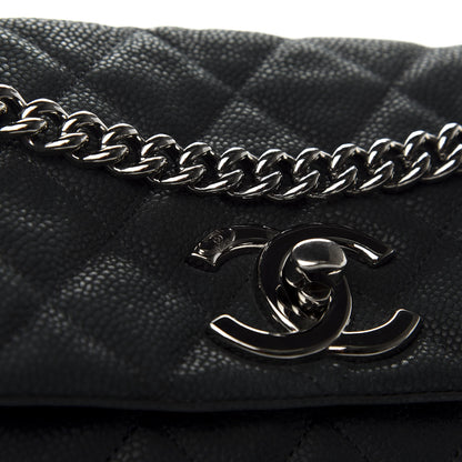 Chanel Iridescent Caviar Medium Lady Pearly Flap Black 10 of 10