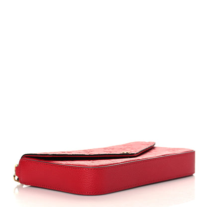 Louis Vuitton Empreinte Pochette Felicie Chain Wallet Scarlet 5 of 7
