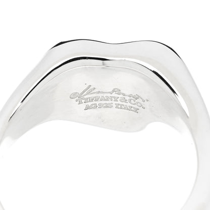 Tiffany Sterling Silver Elsa Peretti Full Heart Ring 49 4.75 5 of 6