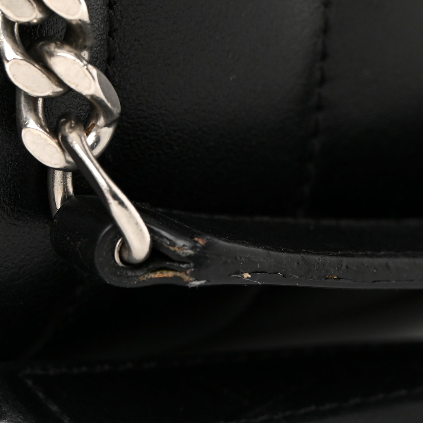 Calfskin Y Quilted Monogram Medium Loulou Satchel Black