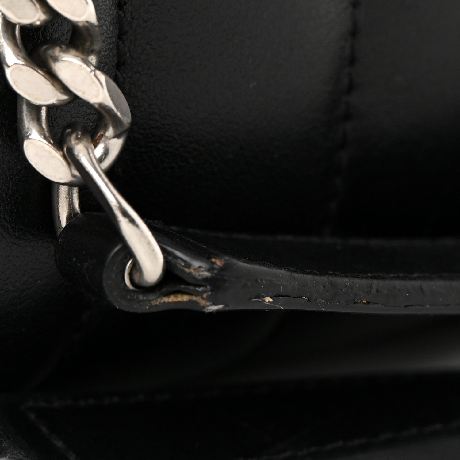 Saint Laurent Calfskin Y Quilted Monogram Medium Loulou Satchel Black 14 of 17