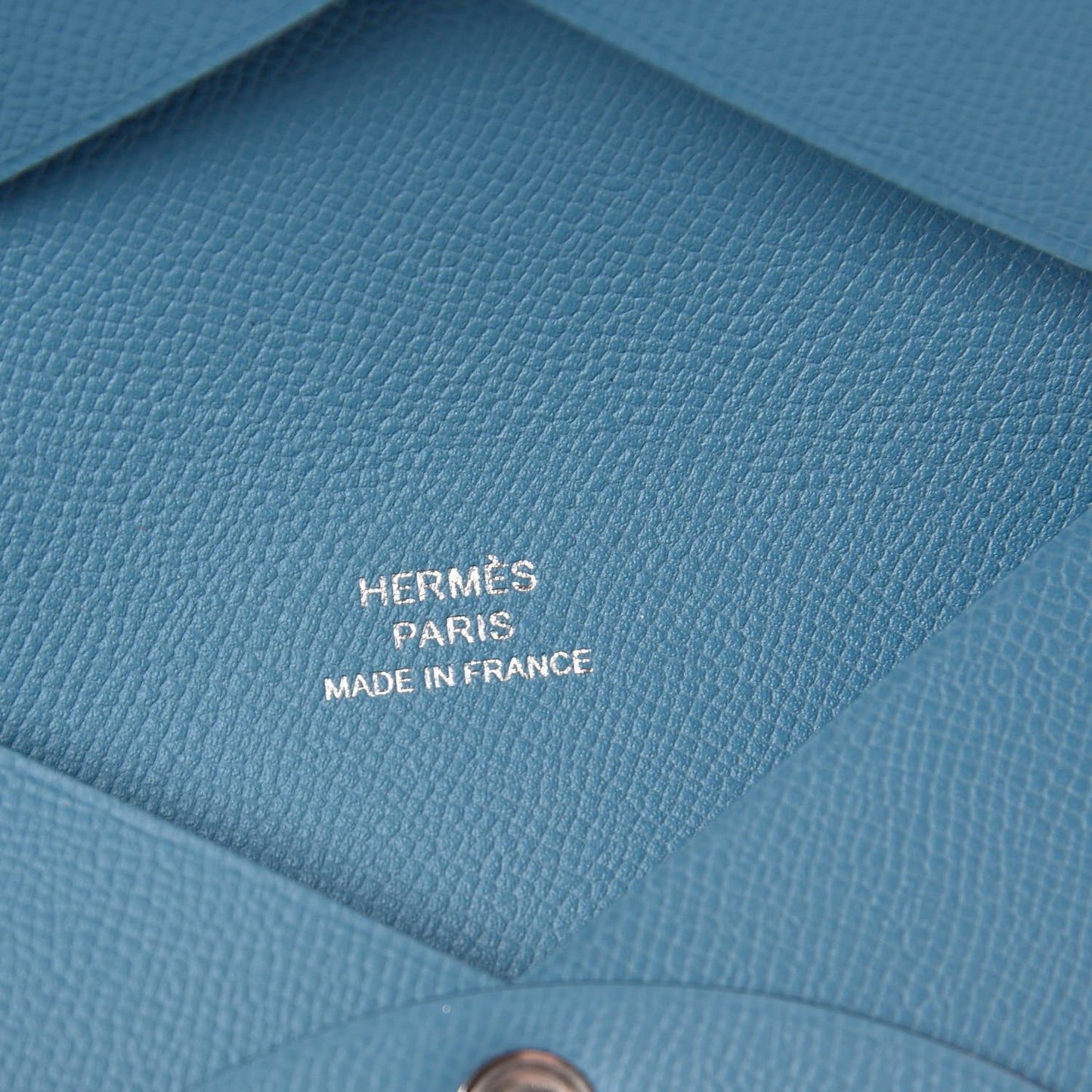 Epsom Calvi Card Case Bleu du Nord